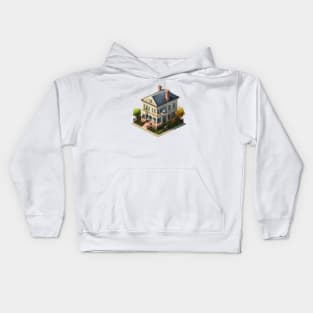 Southern Charleston House Isometric Design Kids Hoodie